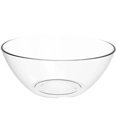 24 Tigelas 2,3L Transparente Travessa Redonda Servir Salada Sobremesa Crippa
