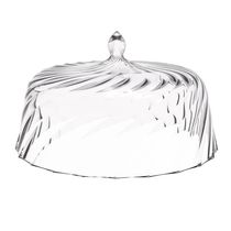 Porta Bolo Torta 25cm Transparente Glassy com Cúpula Crippa Boleira Doces Petiscos