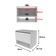 Balcão Gabinete Suspenso para Banheiro 60cm com 1 Porta e Nicho BN3606 Branco SEM CUBA