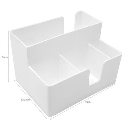 Kit 40 Portas Sachês Guardanapos Açúcar Organizador Multiuso Bancada Branco