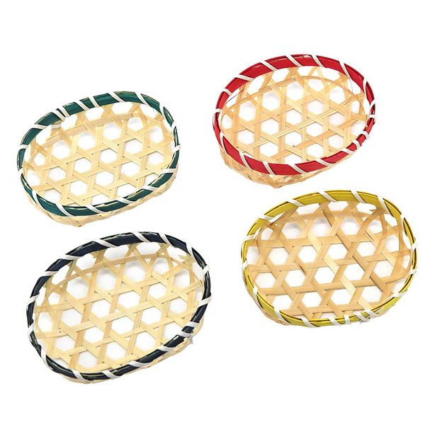 Cesta Vazada de Bambu 12x9cm Playfun - Item Sortido