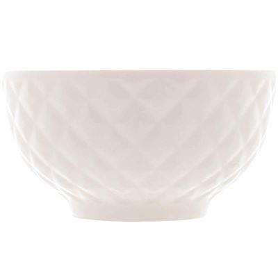 Tigela de Porcelana Branca Diamond Lyor 280ml Cumbuca Pequena para Sobremesas Frutas