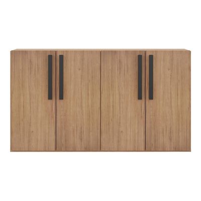 Aparador Buffet 4 Portas Viena Rustic/preto