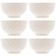 Kit 6 Cumbucas Porcelana Brancas 280ml Bowls Lyor Diamond Iogurte Sobremesa