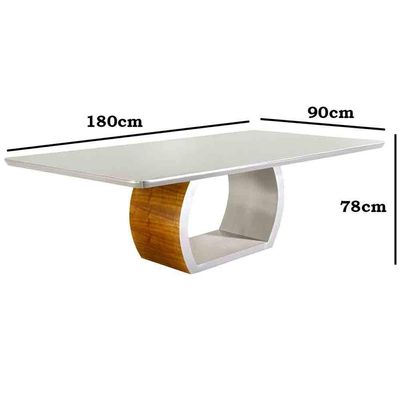 Mesa Para Sala De Jantar Ellis 220 Off White/Imbuia