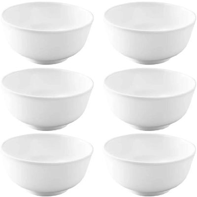 Kit 6 Bowls Melamina Branco Cumbuca 150ml Haus Tigela Fruta Cereais Serenata Hotel