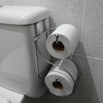 Suporte Duplo Porta Papel Higiênico Caixa Descarga Acoplada
