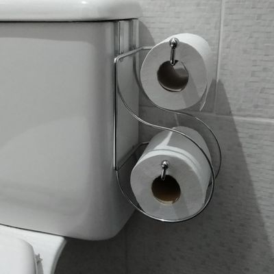 Suporte Duplo Porta Papel Higiênico Caixa Descarga Acoplada