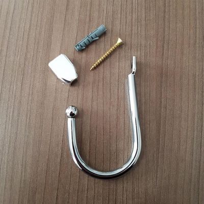 Kit 6 Ganchos Multiuso Fixação Parafuso Parede Porta Aço Cromado