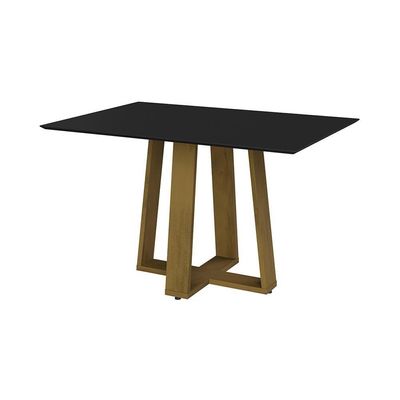 Mesa De Jantar 136cm Multimóveis Cr50044 Carvalho/preta