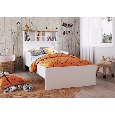 Cama Infantil Com Nichos Para Colchão 188x88cm Multimóveis Cr40069 Branca Branco