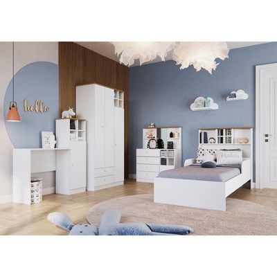 Cama Infantil Com Nichos Para Colchão 188x88cm Multimóveis Cr40069 Branca Branco