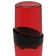 Porta Escova de Dentes com Tampa Crippa Vermelho Transparente Banheiro Lavabo Pia