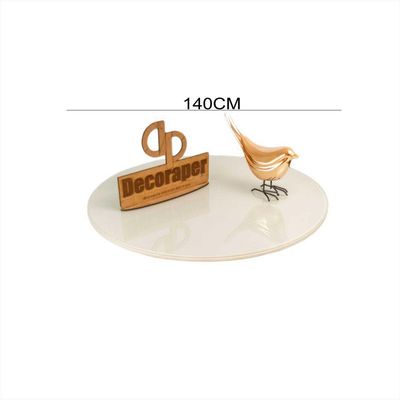 Somente Tampo Para Mesa De Jantar Com 140cm E Vidro Off White