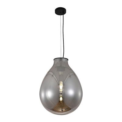 Lustre Pendente Sindora Dcd04011 G Preto - Fumê E27 Bivolt