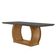 Mesa Para Sala De Jantar 180cm Milena Em Mdf E Vidro Grafite