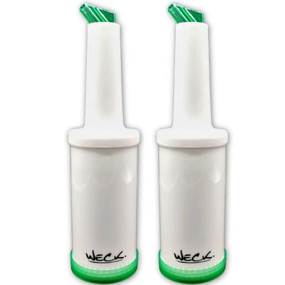 Kit 2 Garrafa Storen Pour 1l Verde Weck Armazenar e Servir Bartenders Caldas