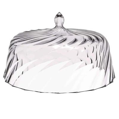 8 Cúpulas de Plástico 25cm Transparente para Bolos Tortas Doces Pratos Glassy Crippa