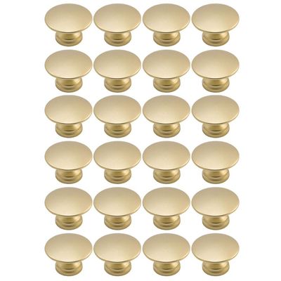 Kit 24 Puxadores de Móveis Pontos Dourados 3x2cm Armários Gavetas Tucson