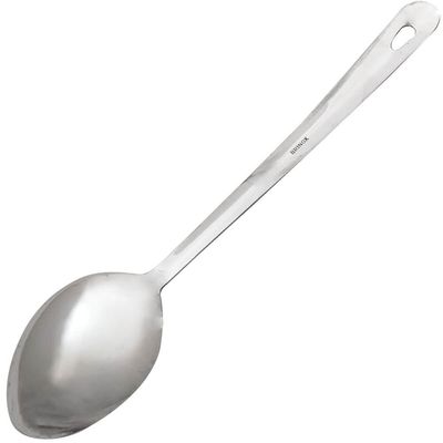 12 Colheres Arroz Inox Grandes Lisas 35cm Restaurantes Profissionais Brinox Suprema