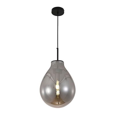 Lustre Pendente Sindora Dcd04007 P Preto - Fumê E27 Bivolt