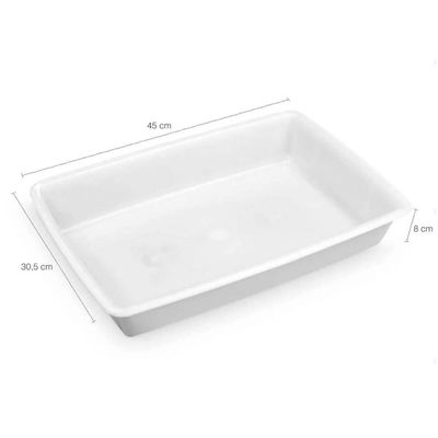 Kit 6 Bandejas de Plástico 7L Bacia Plasvale 45x30x8cm Açougue Restaurante