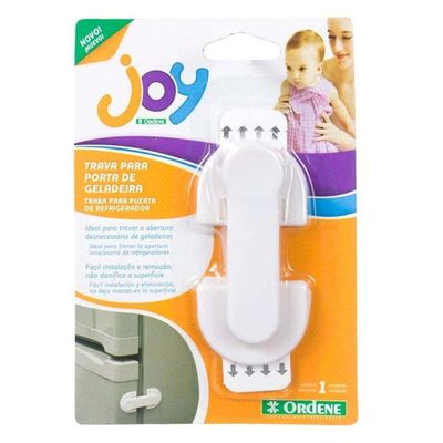 Kit 2 Trava Porta de Geladeira Adesiva Bebê Ordene Freezer Segurança Joy