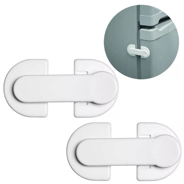 Kit 2 Trava Porta de Geladeira Adesiva Bebê Ordene Freezer Segurança Joy