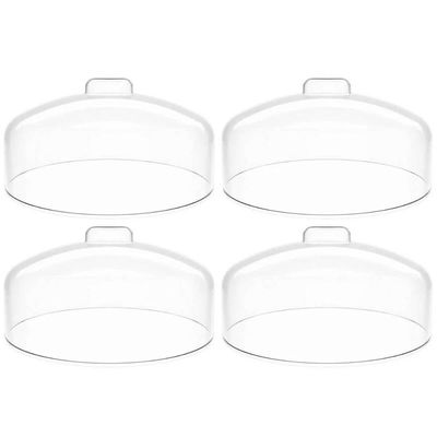 4 Cúpulas para Prato de Bolo Natural Tampa de Plástico 31cm Haus Concept