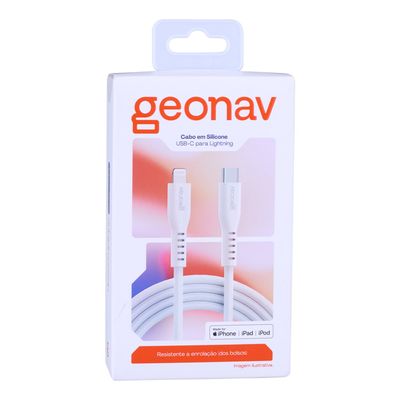 Cabo Usb-c para iPhone Geonav Eslicswt 1,5 metros Branco