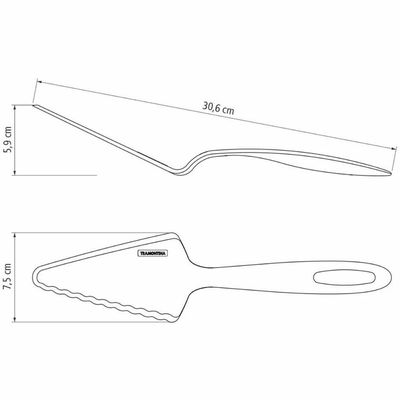 Espátula para Cortar Bolos e Tortas Linha Ability em Nylon Tramontina Preto