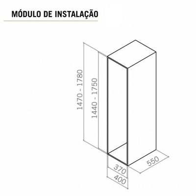 Coluna Deslizante Alta 10 Bandejas Pretas Masutti 35,5x50,5x