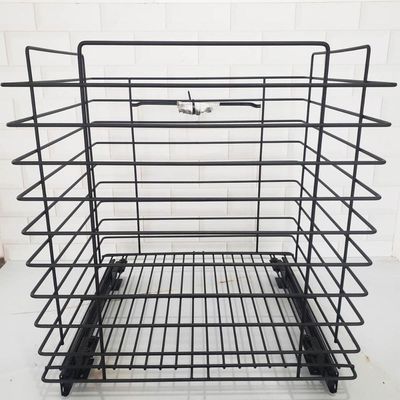 Tulha Deslizante Preta 39,5x38x44cm Cesto de Roupas Aramado de Embutir Schmitt Quadrada 35kg Preto