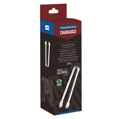 Kit 6 Pegadores para Carne Restaurante Buffet Inox Pinça Churrasco Tramontina Utility