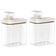 Kit 2 Dispensers para Amaciante e Sabão Líquido 1,5L Flow Bege com Tampa Medidora Ou