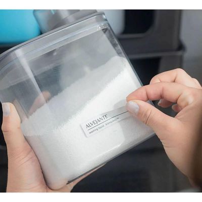 Kit Flow Dispenser para Amaciante Sabão Líquido 1,5L e Eiquetas Identificadoras Ou