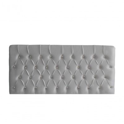 Kit Estrela Cabeceira De Cama Painel E Calçadeira Baú Botão Cristal King 195 Cm Suede Prata Eli Móveis E Decoração