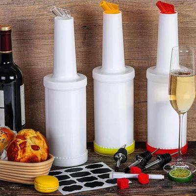 Kit 3 Garrafa Store'n Pour 1l Amarela Branca Laranja Armazenar e Servir Coquetéis