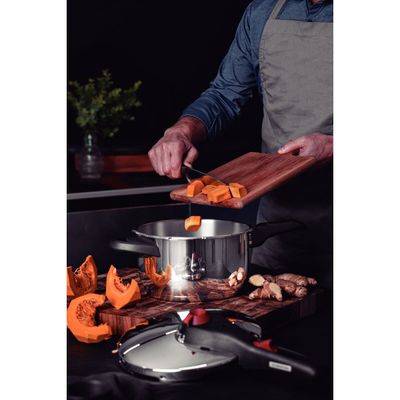 Panela de Pressão Tramontina Solar em Aço Inox 22 cm 4,5 Litros 5 Dispositivos de Segurança