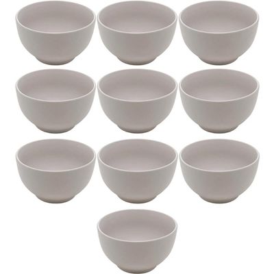 Jogo 10 Cumbucas de Cerâmica 680ml para Restaurantes Sopas Caldos Sobremesas Cronus Lyor