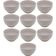 Jogo 10 Cumbucas de Cerâmica 680ml para Restaurantes Sopas Caldos Sobremesas Cronus Lyor