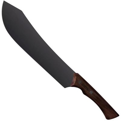 Faca para Carne Tramontina Churrasco Lâmina Aço Inox Escurecido 10"e Cabo de Madeira Madeira