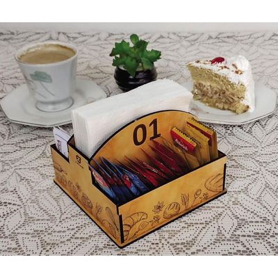 25 Porta Guardanapos e Sachês de Mesa MDF Pães para Padaria Confeitaria 1 ao 25 Zanline