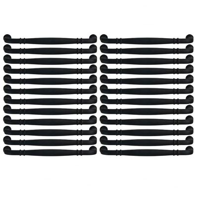 Kit 24 Puxadores para Móveis Alça Preto Fosco 1767 Grenade Armários Gavetas