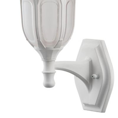 Arandela de Parede Modena Branca 21x38cm Dital Luminária Lente Fosca