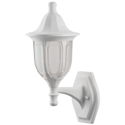 Arandela de Parede Modena Branca 21x38cm Dital Luminária Lente Fosca