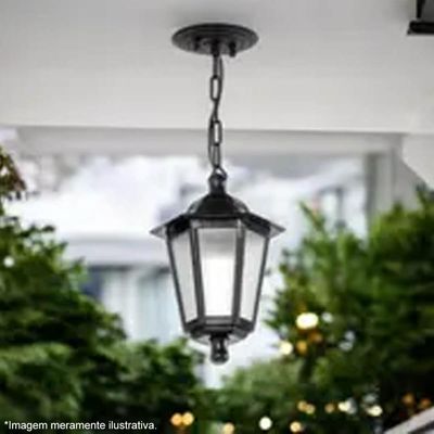 Pendente Luminária de Teto Grega Vintage Retro Colonial E27 Lente Fosca Dital Bivolt