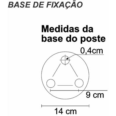 Luminária De Chão Poste Balizador Colonial De Jardim Preto 4