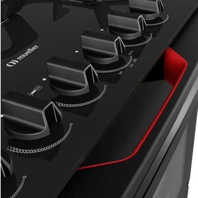 Fogão Mueller 5 Bocas Com Mesa De Vidro E Grades De Ferro Preto Bivolt