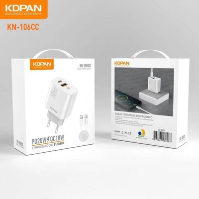Carregador 20w Turbo Branco Para Iphone 16 Pro Max